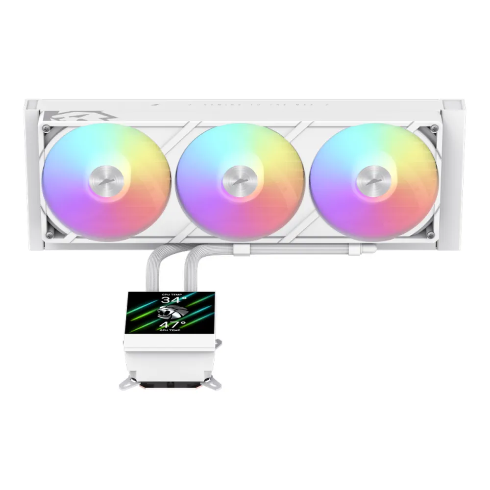Gamemax-Glacier-360-White-LCD-AIO-Liquid-CPU-Cooler-GLACIER360-W