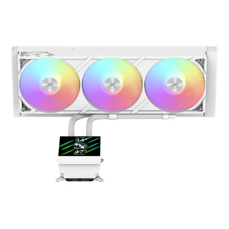 Gamemax-Glacier-360-White-LCD-AIO-Liquid-CPU-Cooler-GLACIER360-W