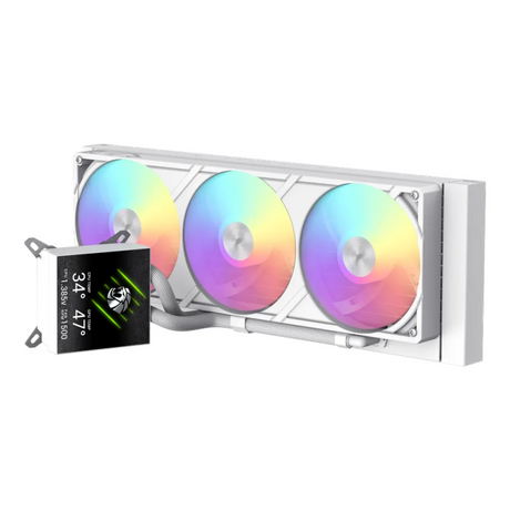 Gamemax-Glacier-360-White-LCD-AIO-Liquid-CPU-Cooler-GLACIER360-W