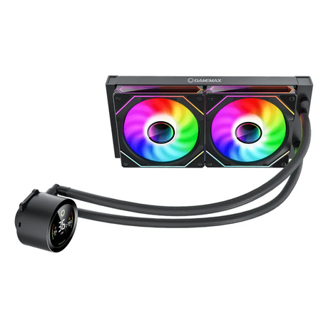 Gamemax-Iceberg-240-Digital-Black-AIO-Liquid-CPU-Cooler-ICEBERG240-B