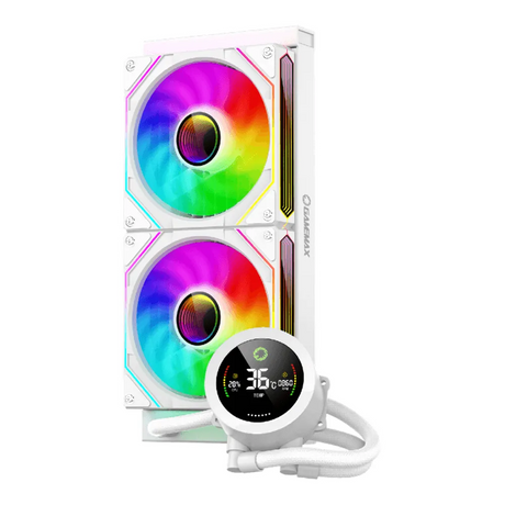 Gamemax-Iceberg-240-Digital-White-AIO-Liquid-CPU-Cooler-ICEBERG240-W
