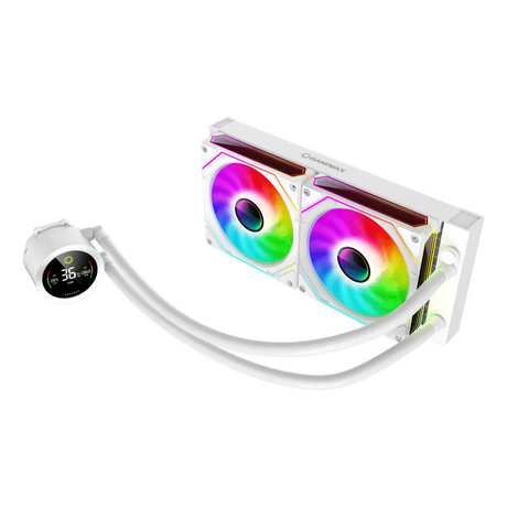 Gamemax-Iceberg-240-Digital-White-AIO-Liquid-CPU-Cooler-ICEBERG240-W
