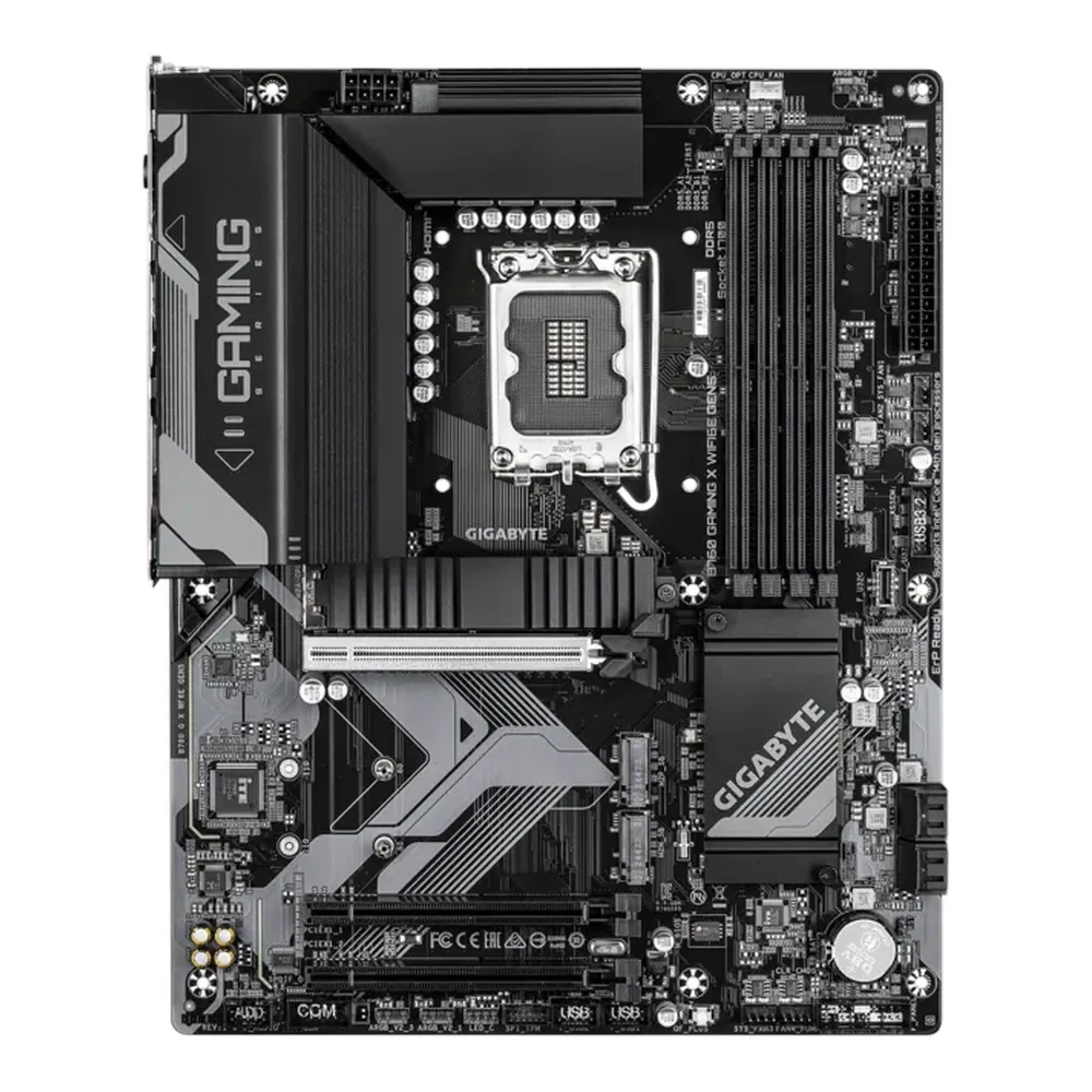 Gigabyte B760 GAMING X WIFI6E GEN5 Motherboard, LGA1700 Socket, ATX Form Factor, DDR5 Ram, PCIe 5.0, Wi-Fi 6E, Bluetooth v5.3, HDMI, DisplayPort, Realtek 2.5Gb Ethernet, RGB Fusion, 1 Year Warranty | B760-G-X-WF6E-GEN5