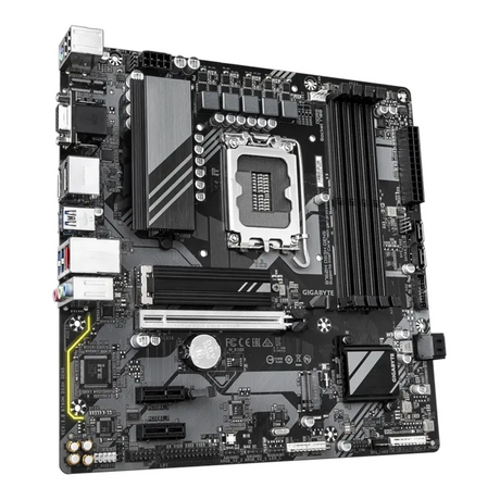 Gigabyte B760M DS3H GEN5 Motherboard, LGA1700 Socket, mATX Form Factor, DDR5 Ram, PCIe 5.0, HDMI, DisplayPort, D-Sub, Realtek 2.5Gb Ethernet, USB 3.2 Gen 2 Type-C, 1 Year Warranty | B760M-DS3H-GEN5