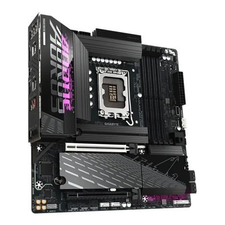 Gigabyte B860M AORUS ELITE Motherboard, LGA1851 Socket, mATX Form Factor, DDR5 Ram, PCIe 5.0, HDMI, DisplayPort, USB4 Type-C, Realtek 2.5Gb Ethernet, 1 Year Warranty | B860M-AORUS-ELITE