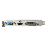 Gigabyte GeForce GT 710 Graphics Card, DDR3 2GB 64-bit Memory, HDMI 2.1b, DVI, D-Sub Outputs, PCI Express 2.0, 954 MHz Boost Clock, 1600 MHz Memory Clock, 1 Year Warranty | GV-N710D3-2GL