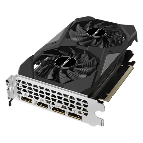 Gigabyte WINDFORCE OC V2 GeForce RTX 3050 Graphics Card, GDDR6 6GB 96-bit Memory, HDMI 2.1a & DP 1.4a Outputs, PCI Express 4.0, 1477 MHz Core Clock, 14000 Mhz Memory Clock, Dual Fan Windforce Cooling System, 1 Year Warranty | GV-N3050WF2OC-V2-6GD