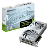 Gigabyte EAGLE OC ICE GeForce RTX 5060 Ti Graphics Card, GDDR7 8GB 128-bit Memory, HDMI 2.1b & DP 2.1b Outputs, PCI Express 5.0, 2617 MHz Core Clock, 28 Gbps Memory Clock, Dual Windforce Hawk Fans, White, 1 Year Warranty | GV-N506TEAGLE-OC-ICE