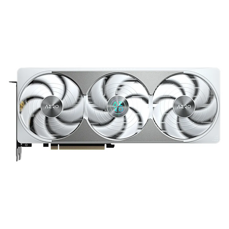 Gigabyte AERO OC GeForce RTX 5080 Small Form Factor Graphics Card, GDDR7 16GB 256-bit Memory, HDMI 2.1b & DP 2.1b Outputs, PCI Express 5.0, 2730 MHz Core Clock, 30 Gbps Memory Clock, Triple Windforce Hawk Fans, Dual BIOS, White, 1 Year Warranty |