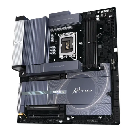 Gigabyte W880 AI TOP Motherboard, LGA1851 Socket, E-ATX Form Factor, DDR5 Ram, PCIe 5.0, Wi-Fi 7, Bluetooth v5.4, Dual 10GbE LAN, Dual Thunderbolt 5, USB4 Type-C, 1 Year Warranty | W880-AI-TOP