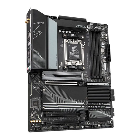Gigabyte X670 AORUS ELITE AX Motherboard, Socket AM5, ATX Form Factor, DDR5 Ram, PCIe 5.0 M.2 Support, Wi-Fi 6E, Bluetooth v5.2, HDMI, Realtek 2.5Gb Ethernet, USB 3.2 Gen 2x2 Type-C, 1 Year Warranty | X670-AORUS-ELITE-AX