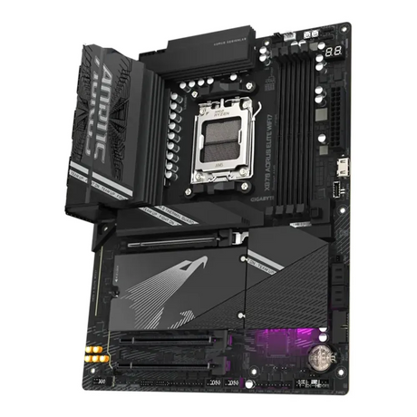 Gigabyte X870 AORUS ELITE WIFI7 Motherboard, Socket AM5, ATX Form Factor, DDR5 Ram, PCIe 5.0, Wi-Fi 7, Bluetooth v5.4, HDMI, Dual USB4 Type-C, Realtek 2.5Gb Ethernet, 1 Year Warranty | X870-A-ELITE-WIFI7