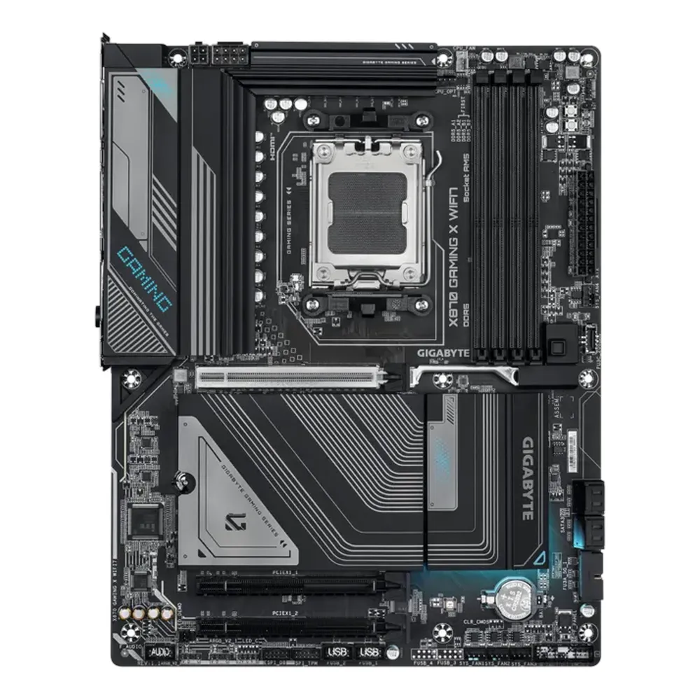 Gigabyte X870 GAMING X WIFI7 Motherboard, AM5 Socket, ATX Form Factor, DDR5 Ram, PCIe 5.0, Wi-Fi 7, Bluetooth v5.4, USB4 Type-C, HDMI, Realtek 2.5Gb Ethernet, RGB Fusion, 1 Year Warranty | X870-GAMING-X-WIFI7
