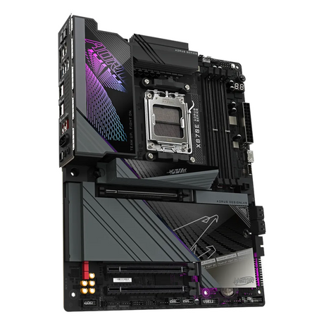 Gigabyte X870E AORUS MASTER Motherboard, Socket AM5, ATX Form Factor, DDR5 Ram, PCIe 5.0, Wi-Fi 7, Bluetooth v5.4, HDMI, Dual USB4 Type-C, Realtek 5Gb Ethernet, 1 Year Warranty | X870E-AORUS-MASTER