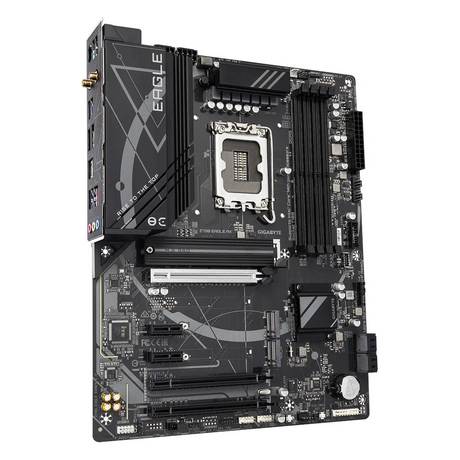 Gigabyte Z790 EAGLE AX Motherboard, LGA1700 Socket, ATX Form Factor, DDR5 Ram, PCIe 5.0, Wi-Fi 6E, Bluetooth v5.3, HDMI, DisplayPort, Realtek 2.5Gb Ethernet, USB 3.2 Gen 2 Type-C, 1 Year Warranty | Z790-EAGLE-AX