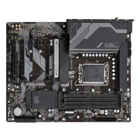 Gigabyte Z790 UD AC Motherboard, LGA1700 Socket, ATX Form Factor, DDR5 Ram, PCIe 5.0, Wi-Fi, Bluetooth, HDMI, DisplayPort, Realtek 2.5Gb Ethernet, USB 3.2 Gen 2x2 Type-C, 1 Year Warranty | Z790-UD-AC