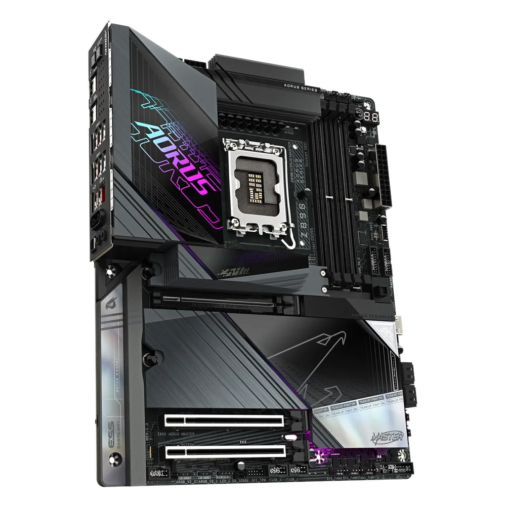 Gigabyte Z890 AORUS MASTER Motherboard, LGA1851 Socket, ATX Form Factor, DDR5 Ram, PCIe 5.0, Wi-Fi 7, Bluetooth v5.4, Dual Thunderbolt 4, Marvell 10Gb Ethernet, 1 Year Warranty | Z890-AORUS-MASTER