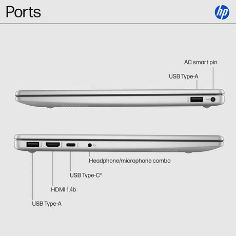 HP 14-EP0299NR Consumer Laptop, Intel Core i3-N305 Processor, 8GB RAM, 256GB SSD, 14" HD Display, Windows 11 Home, English & Arabic Keyboard, 1 Year Warranty | BL9T2UA