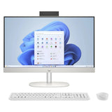 HP 24-CR0007NE All-in-One Desktop PC, AMD Ryzen 5 7520U Processor, 8GB RAM, 512GB SSD, 24” FHD Display, Windows 11 Home, English & Arabic Keyboard, Mouse Included, White, 1 Year Warranty | 9C9F9EA