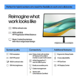 HP Series 5 Pro Monitor, 27" FHD (1920 x 1080) Resolution, 120Hz, Anti-glare, 5ms (GTG) Response Time, HDMI, DisplayPort, Tilt/Pivot/Swivel/Height Adjustable Stand, Black, 3 Year Warranty | B28F5AS