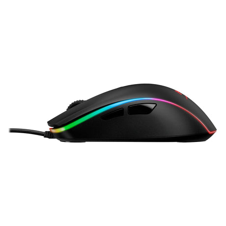HyperX Pulsefire Surge Wired R GB Gaming Mouse, 16000 DPI Pixart PMW3389 Sensor, 1000 Hz Polling Rate, 6 Programmable Buttons, Omron Switches, Symmetrical Design, 2-zone R GB Lighting With 360° R GB Light Ring, Black, 1 Year Warranty | HX-MC002B