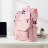 Genuine DesertHunter Laptop Backpack, Fits up to 15.6” Laptops, Durable Polyester Build, Water-Resistant Fabric, All-Black Zipper Pullers, Carry Strap, Pink, 1 Year Warranty | GN-B230963PK