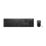 Lenovo 100 Wireless Keyboard & Mouse Combo, 2.4Ghz Wireless Reciever, 3-Zone Keyboard Layout, 1600 DPI Red Optical Mouse Sensor, Up to 12 months Battery Life, Black, 1 Year Warranty | L-100-W