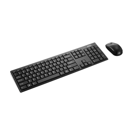 Lenovo 100 Wireless Keyboard & Mouse Combo, 2.4Ghz Wireless Reciever, 3-Zone Keyboard Layout, 1600 DPI Red Optical Mouse Sensor, Up to 12 months Battery Life, Black, 1 Year Warranty | L-100-W