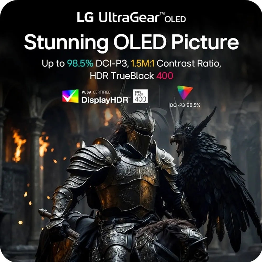LG UltraGear 5K2K OLED Curved Monitor, 45" WUHD (5120 x 2160) Resolution, 165Hz, Anti-glare, 0.03ms (GtG) Response Time, HDMI, DP, USB-C, Tilt/Height/Swivel Adjustable Stand, Black, 1 Year Warranty | 45GX950A-BAMA