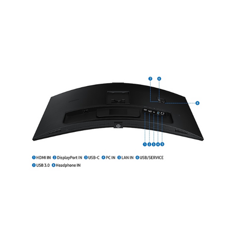 Samsung LS34C650VAMXUE 34" ViewFinity S6 S65VC UWQHD(3440 x 1440) Curved Monitor, HDMI, DP, USB-C, Height/Tilt/Swivel, Adjustable, Black, 3 Year warranty | LS34C650VAMXUE