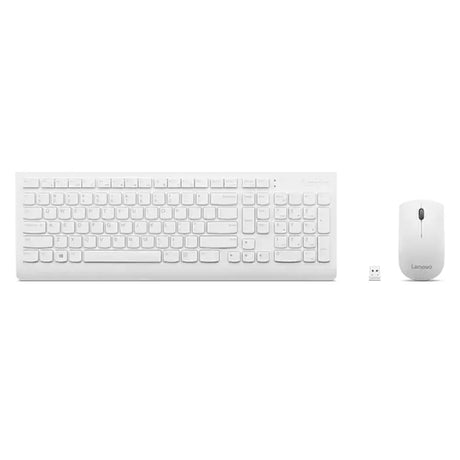 Lenovo 510 Wireless Keyboard & Mouse Combo, 2.4Ghz Wireless Nano Reciever, 3-Zone Keyboard Layout, 1200 DPI Optical Mouse Sensor, Up to 12 months Battery Life, White, 1 Year Warranty | Lenovo-510-Wht