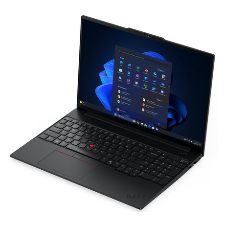 Lenovo ThinkPad E16 Gen 3 Laptop, Intel Core Ultra 5 225U Processor, 8GB RAM, 512GB SSD, 16" WUXGA Display, DOS, Includes Bag, English & Arabic Keyboard, Black, 1 Year Warranty | 21SR005JGR