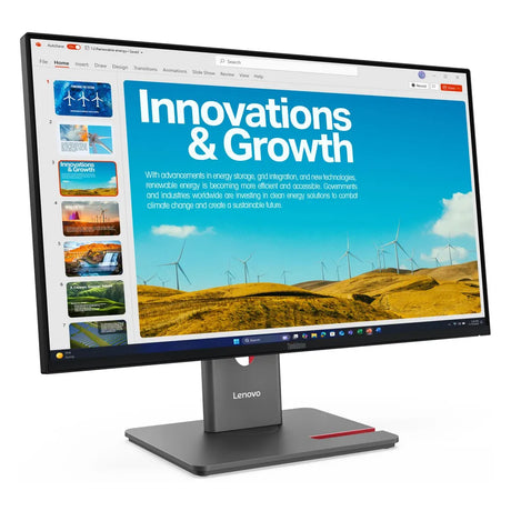 Lenovo ThinkVision P24QD-40 23.8" QHD (2560 x 1440) Monitor, 120Hz, Anti-glare, 4ms GtG Response Time, HDMI, DP, USB-C, Fully Adjustable Stand, Black, 3 Year Warranty | 64B1GAT1UK
