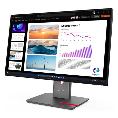 Lenovo ThinkVision P24Q-40 23.8" QHD (2560 x 1440) Monitor, 120Hz, Anti-glare, 4ms GtG Response Time, HDMI, DP, USB-C, Fully Adjustable Stand, Black, 3 Year Warranty | 64B2GAT1UK