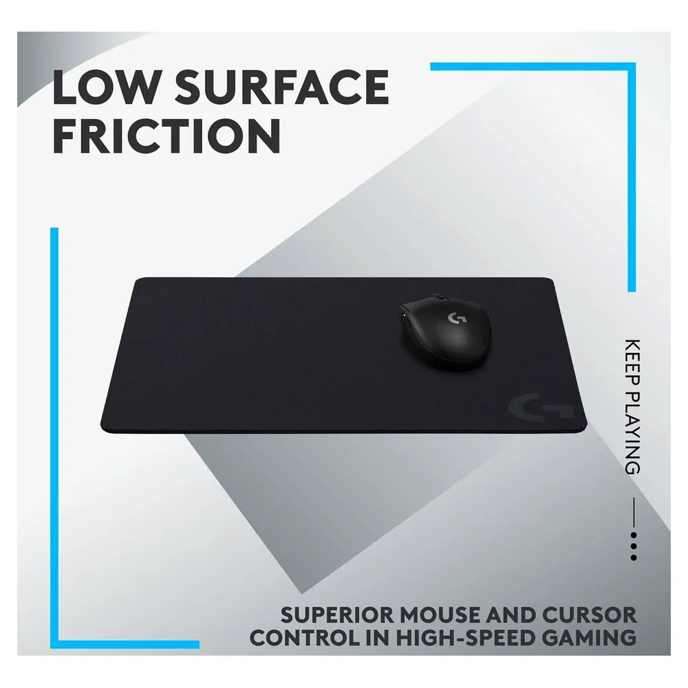 Logitech G440 Hard Gaming Mouse Pad, Large Size, Cloth Surface, Anti-Slip Base, Consistent Texture, Low Friction, High Speed, Black, 1 Year Warranty | 943-000792