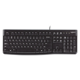 Logitech K120 Wired Keyboard, USB, Spill-Resistant Design, 100% Keyboard Layout, Deep Profile Keys, 10-Key Number Pad, Black, 1 Year Warranty | 920-002508