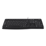 Logitech K120 Wired Keyboard, USB, Spill-Resistant Design, 100% Keyboard Layout, Deep Profile Keys, 10-Key Number Pad, Black, 1 Year Warranty | 920-002508