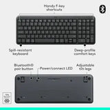 Logitech MK250 Compact Bluetooth Wireless Keyboard & Mouse Combo, Bluetooth Low Energy Technology, Keyboard Layout: Compact layout with number pad, 1000 DPI Optical Mouse Sensor, Up to 12 months Battery Life, Black, 1 Year Warranty | 920-013531