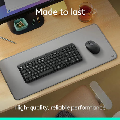 Logitech MK250 Compact Bluetooth Wireless Keyboard & Mouse Combo, Bluetooth Low Energy Technology, Keyboard Layout: Compact layout with number pad, 1000 DPI Optical Mouse Sensor, Up to 12 months Battery Life, Black, 1 Year Warranty | 920-013531