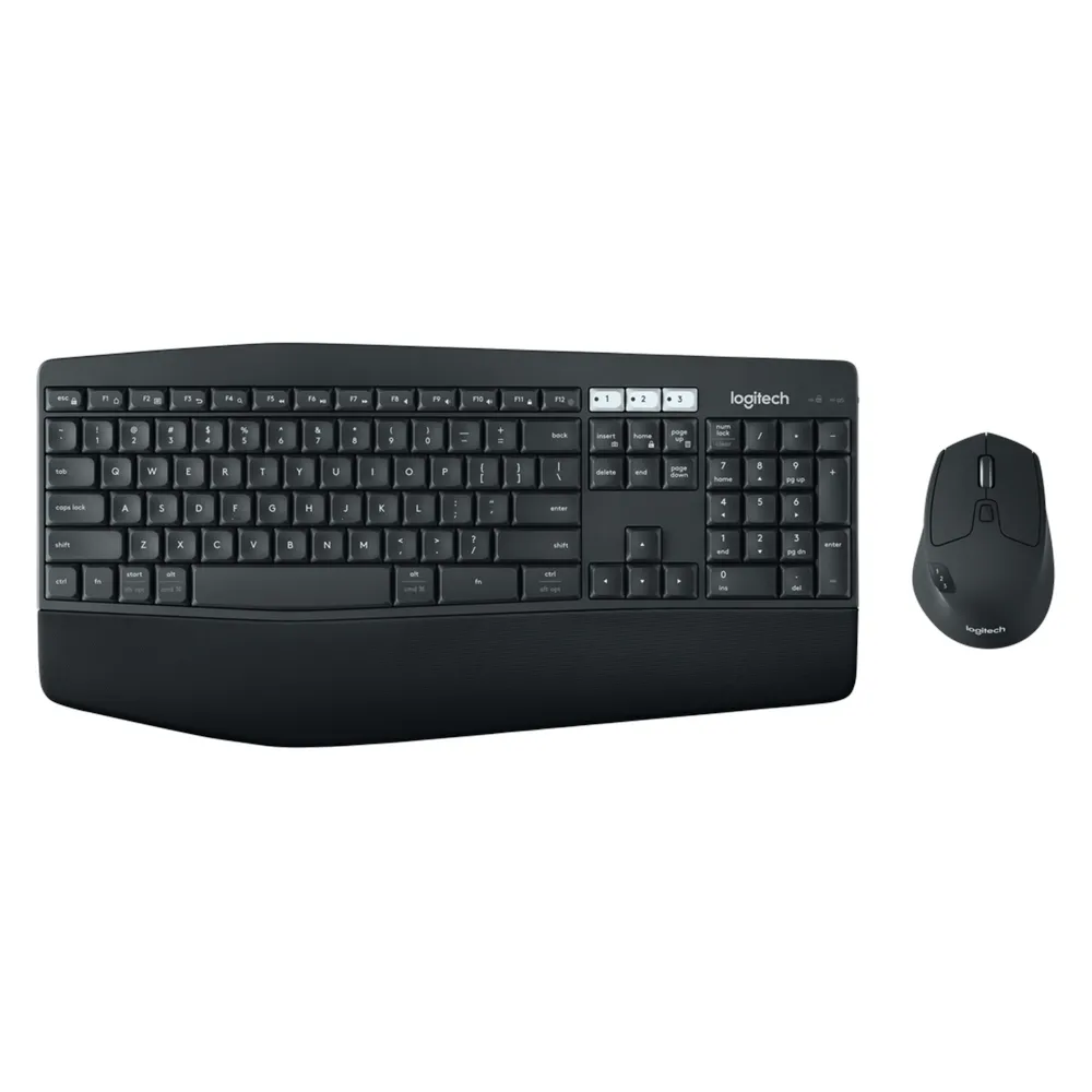 Logitech MK850 Wireless Keyboard & Mouse Combo, 2.4Ghz Wireless Reciever, Bluetooth, 100% Keyboard Layout, 1000 DPI Logitech Advanced Optical Mouse Sensor, Up to 36 months Battery Life, Black, 1 Year Warranty | 920-010568
