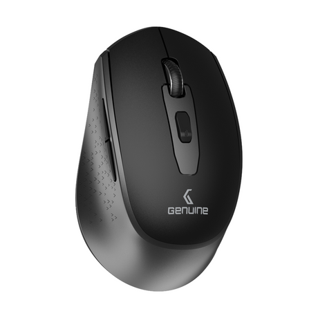 Genuine M7097 BG Wireless Mouse, 1200 DPI Optical Sensor with Precise Tracking, Ergonomic Design, USB 2.0, Compatible with Windows, Mac OS & Linux, Black/Grey, 1 Year Warranty | M7097 BG