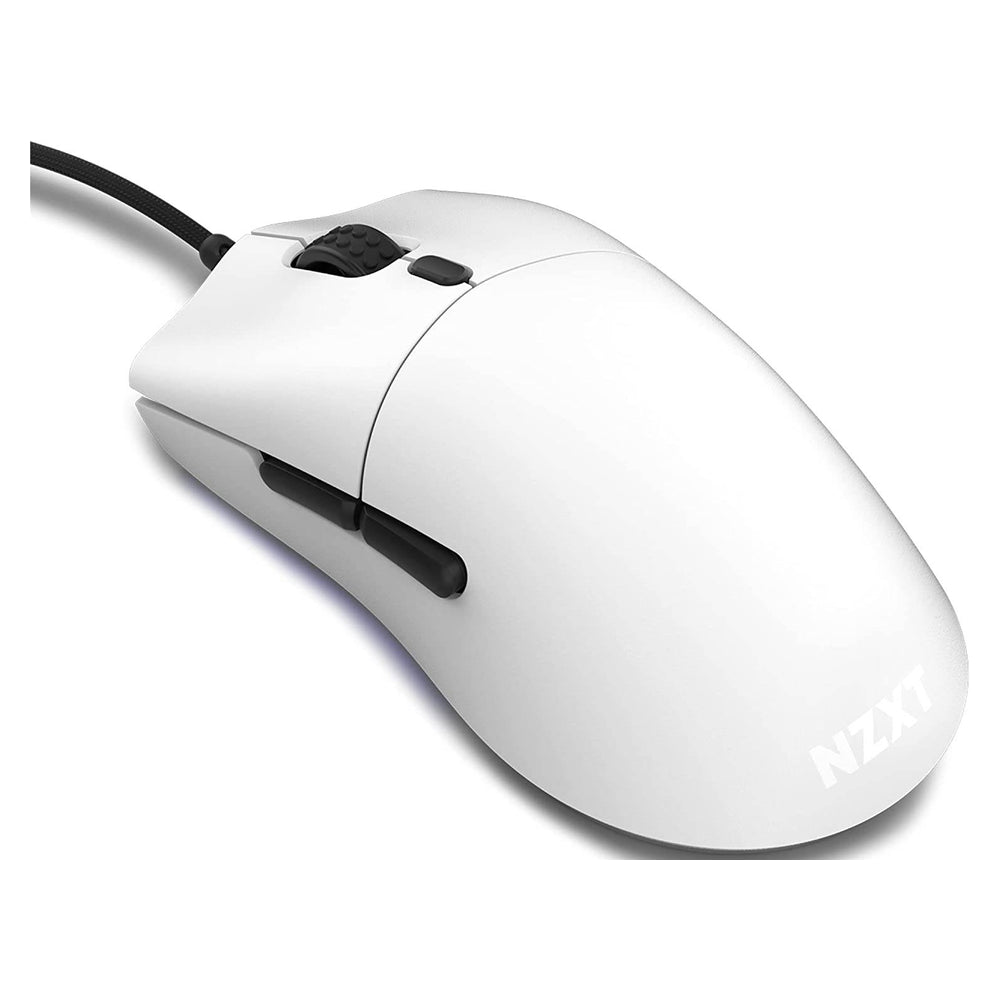 NZXT Lift Ambidextrous Wired Gaming Mouse, 2m USB 2.0 Cable, 6 Buttons, Omron Mechanical Switches, 16000 DPI Optical Sensor, White, 1 Year Warranty | MS-1WRAX-WM