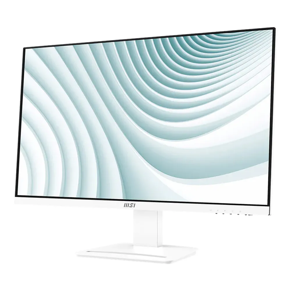 MSI PRO MP273AW Business Monitor, 27" FHD (1920 x 1080) Resolution, 100Hz, IPS Panel, Anti-glare, 1ms (MPRT) Response Time, HDMI, DisplayPort, D-Sub (VGA), Tilt Adjustable Stand, White, 1 Year Warranty | 9S6-3PB4CH-089