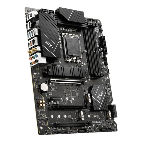 MSI PRO Z790-P WIFI Gaming Motherboard, LGA1700 Socket, ATX Form Factor, DDR5 Ram, PCIe 5.0, USB 20Gbps, HDMI, DP, Wi-Fi 6E, Bluetooth, Intel 2.5Gb Ethernet, M.2 Shield Frozr, Heavy Plated VRM Heatsink, 1 Year Warranty | 911-7E06-073