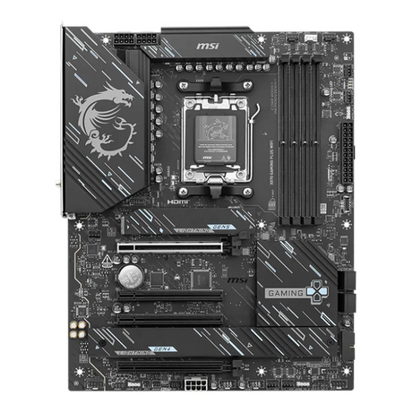 MSI X870 WIFI Gaming Plus Motherboard, AM5 Socket, ATX Form Factor, DDR5 Ram, PCIe 5.0, USB 40Gbps, HDMI, Thunderbolt, Wi-Fi 7, Bluetooth, Realtek 5Gb Ethernet, M.2 Shield Frozr, Enlarged Chipset Heatsink, 1 Year Warranty | 911-7E47-011