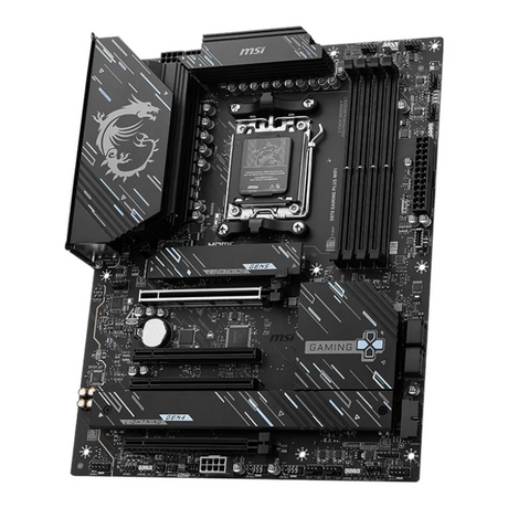 MSI X870 WIFI Gaming Plus Motherboard, AM5 Socket, ATX Form Factor, DDR5 Ram, PCIe 5.0, USB 40Gbps, HDMI, Thunderbolt, Wi-Fi 7, Bluetooth, Realtek 5Gb Ethernet, M.2 Shield Frozr, Enlarged Chipset Heatsink, 1 Year Warranty | 911-7E47-011