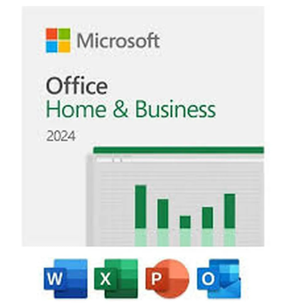 Microsoft Office Home & Business 2024 License, 1 x User, Outlook, Word, Excel, PowerPoint, OneNote, 1.6 GHz Processor, 4GB RAM, 4GB Storage, Electronic License, 1 Year Warranty | EP2-06634