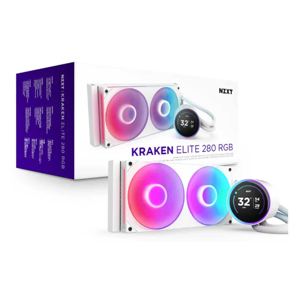 NZXT-Kraken-Elite-280-RGB-AIO-Liquid-CPU-Cooler-RL-KR28E-W2