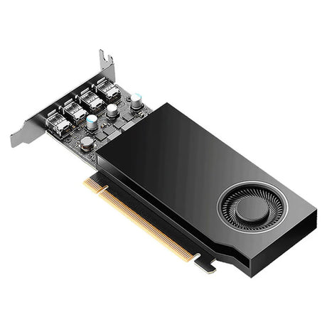 PNY NVIDIA RTX A1000 Workstation Graphics Card, 2304 CUDA Cores, GDDR6 8GB 128-bit Memory, 4x Mini DisplayPort 1.4a Outputs, PCI Express 4.0, 192 GB/s Memory Bandwidth, Blower Active Fan Cooling System, 1 Year Warranty | VCNRTXA1000-SB