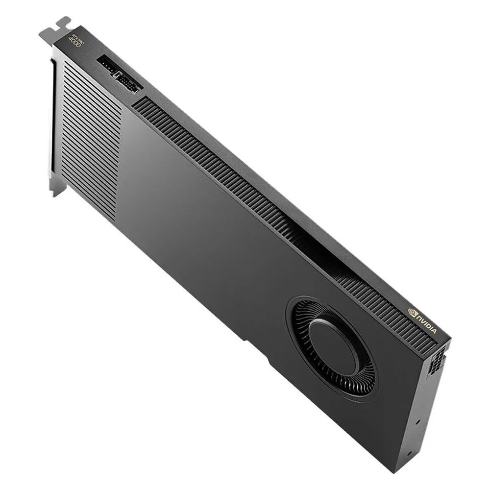 PNY NVIDIA RTX PRO 4000 Blackwell Workstation Graphics Card, 8960 CUDA Cores, GDDR7 24GB 192-bit ECC Memory, 4x DisplayPort 2.1b Outputs, PCI Express 5.0, 672 GB/s Memory Bandwidth, Blower Active Fan Cooling System, 1 Year Warranty | VCNRTXPRO4000-SB